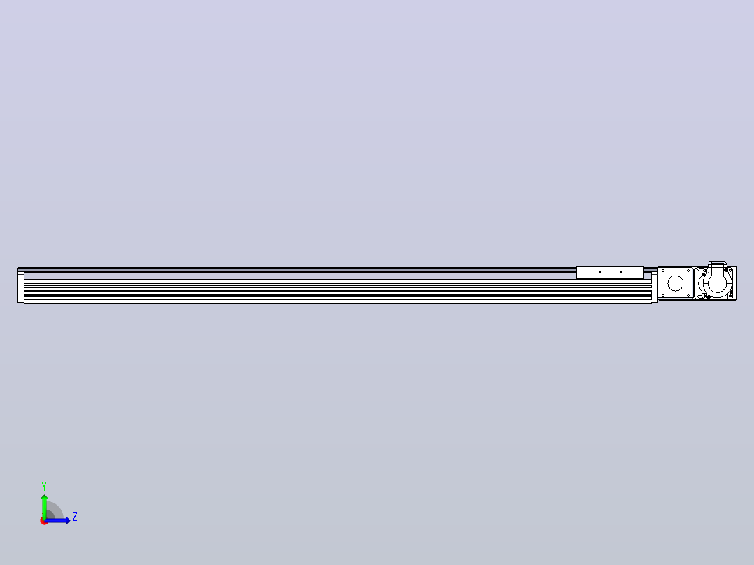 皮带直线轴半封闭可选导轨TPA-HNB-120D-110-L1000-MR-C-P40-N3左视图