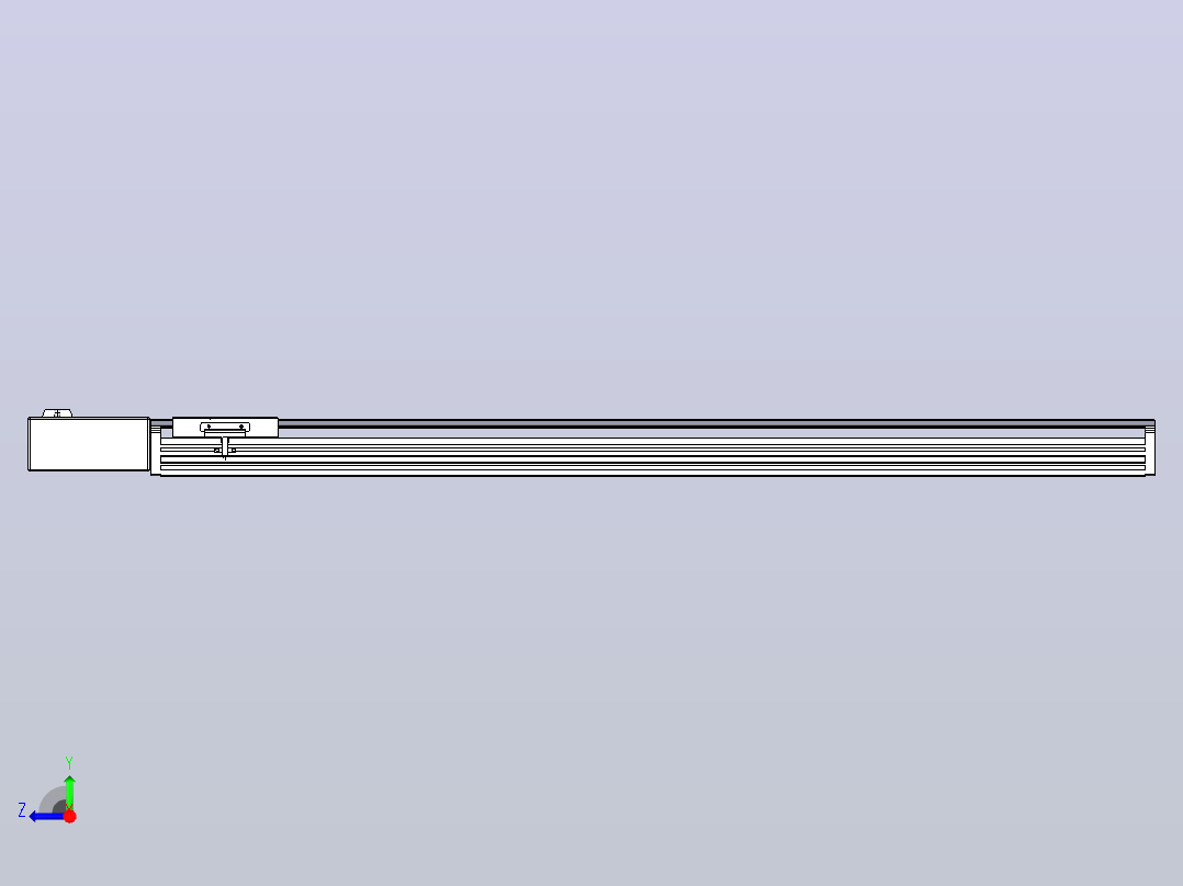 皮带直线轴半封闭可选导轨TPA-HNB-120D-110-L1000-MR-C-P40-N3右视图
