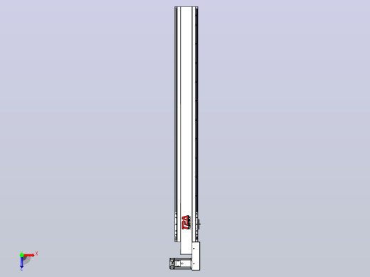 皮带直线轴半封闭可选导轨TPA-HNB-120D-110-L1000-MR-C-P40-N3俯视缩略图