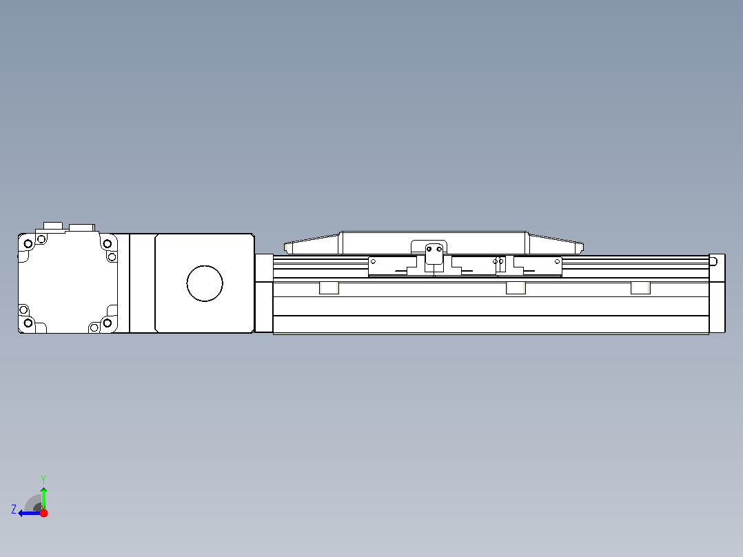 机器人皮带驱动直线轴TPA-GCB-150-P80-L50-QL-M75-N3右视图