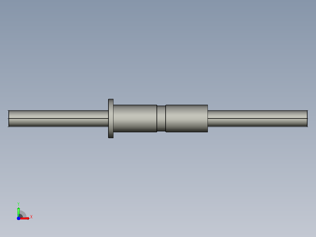DKFZD5030-4滚珠丝杆3D模型前视图