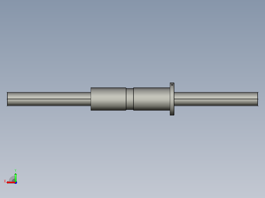 DKFZD5030-4滚珠丝杆3D模型后视图