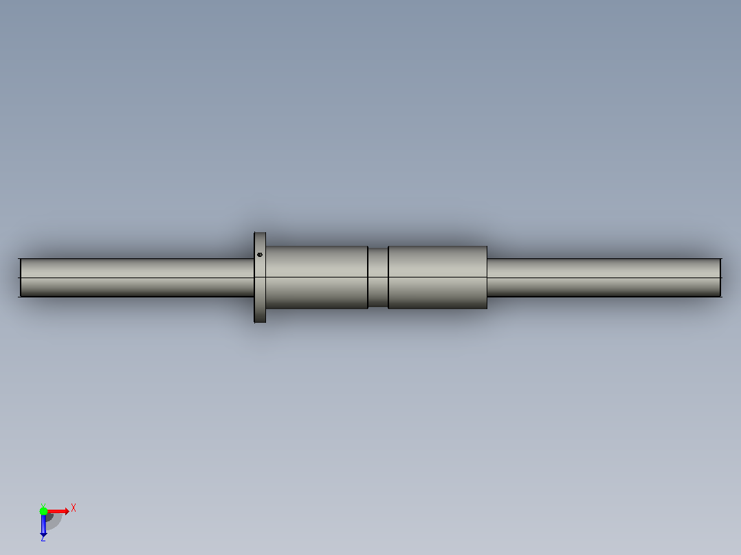 DKFZD5030-4滚珠丝杆3D模型俯视图