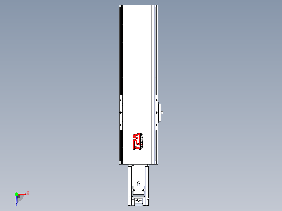 日规模组半封闭丝杆TPA-HNR-110D-1610C-L200-M-C-P40-N3俯视图