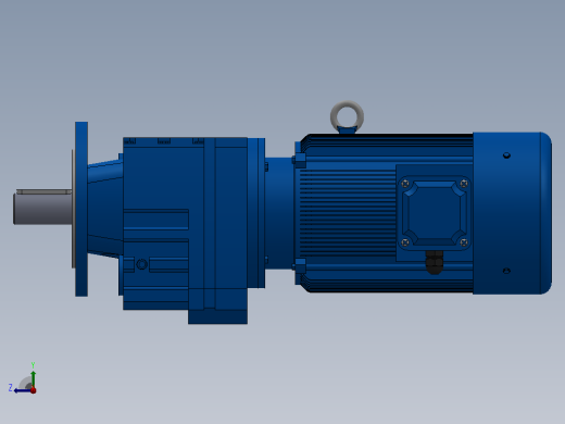 RF27法兰轴伸式安装斜齿轮减速机RF27-Y0.18-4P-63-M1-0°-Φ140右视缩略图