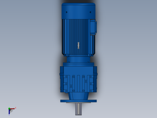 RF27法兰轴伸式安装斜齿轮减速机RF27-Y0.18-4P-63-M1-0°-Φ140俯视缩略图