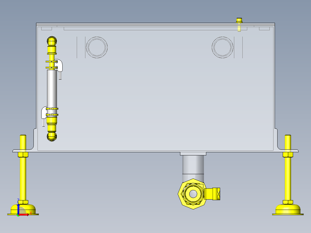 液面检测罐前视图