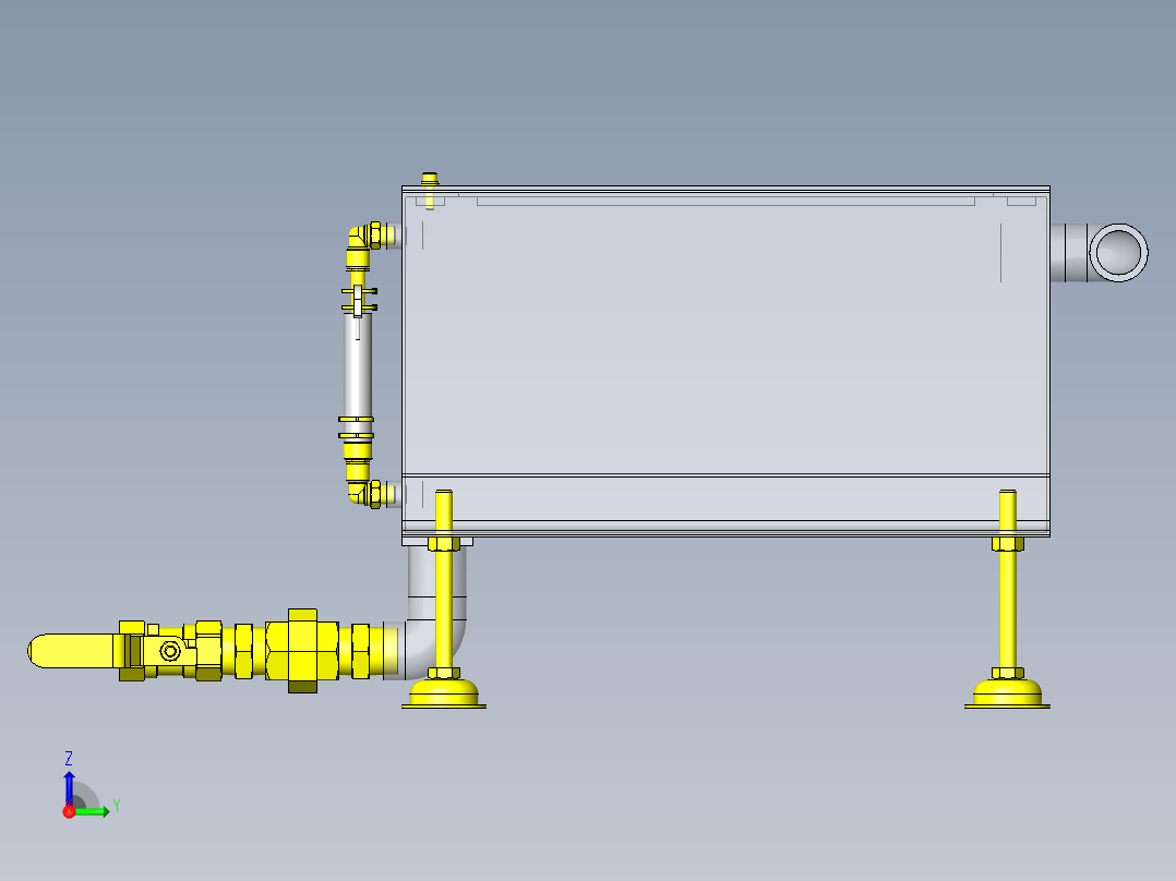 液面检测罐右视图