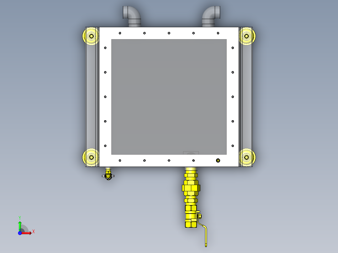 液面检测罐俯视图