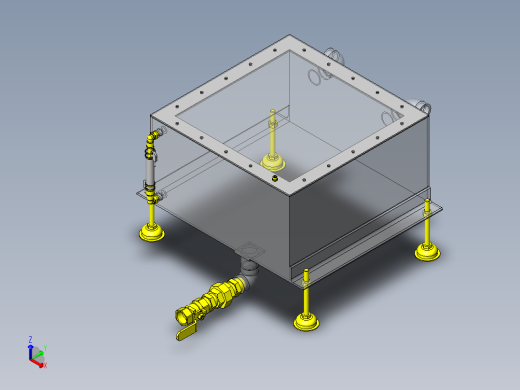 液面检测罐正等轴测缩略图