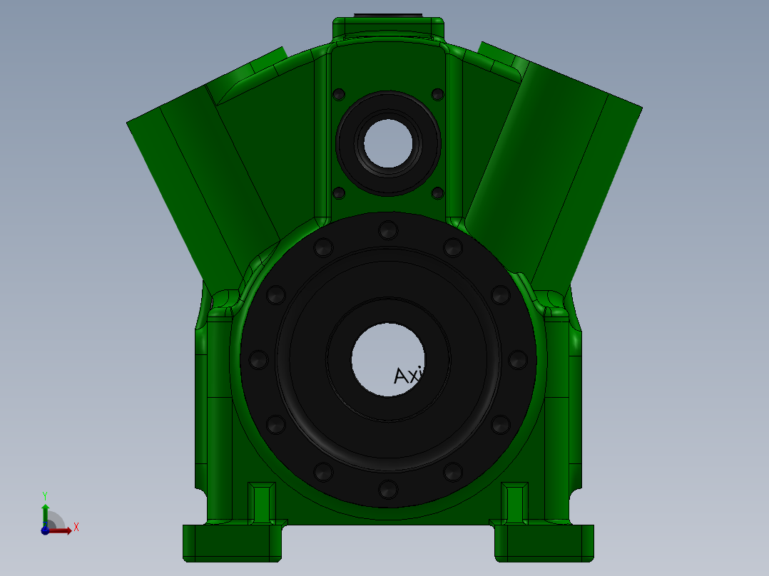 制冷压缩机缸体前视图