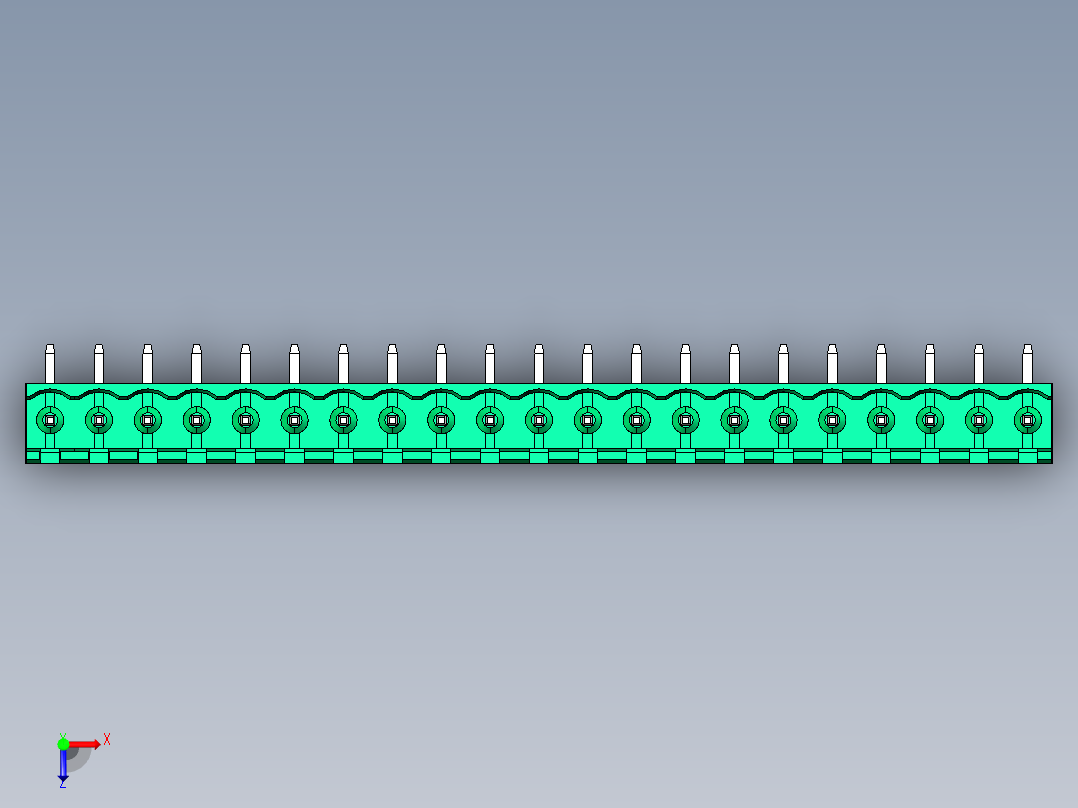 DEGSON 2EDG 系列 5.0mm 可插拔接线端子组-2EDGR-5.0-21P-14-00AH俯视图