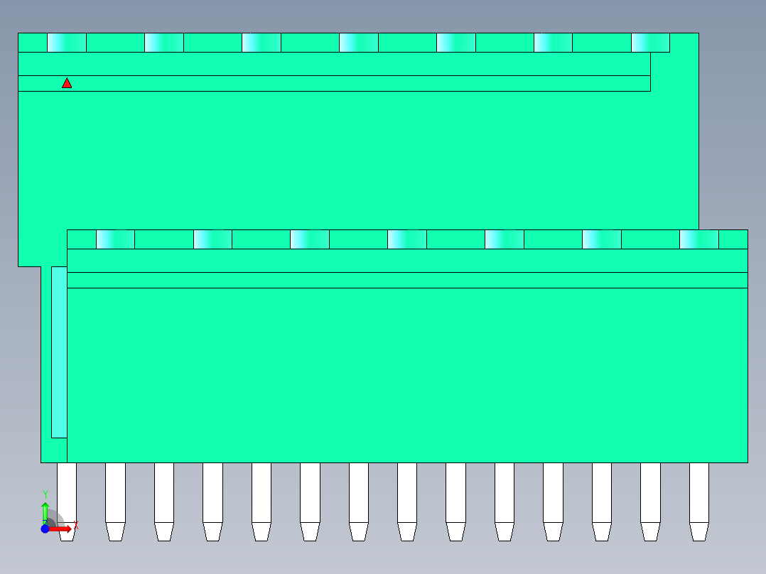 DEGSON 2EDG 系列 5.0mm 可插拔接线端子组-2EDGVT-5.0-14P-14-00AH前视图