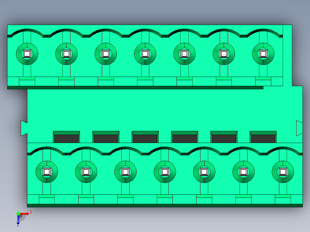 DEGSON 2EDG 系列 5.0mm 可插拔接线端子组-2EDGVT-5.0-14P-14-00AH俯视图