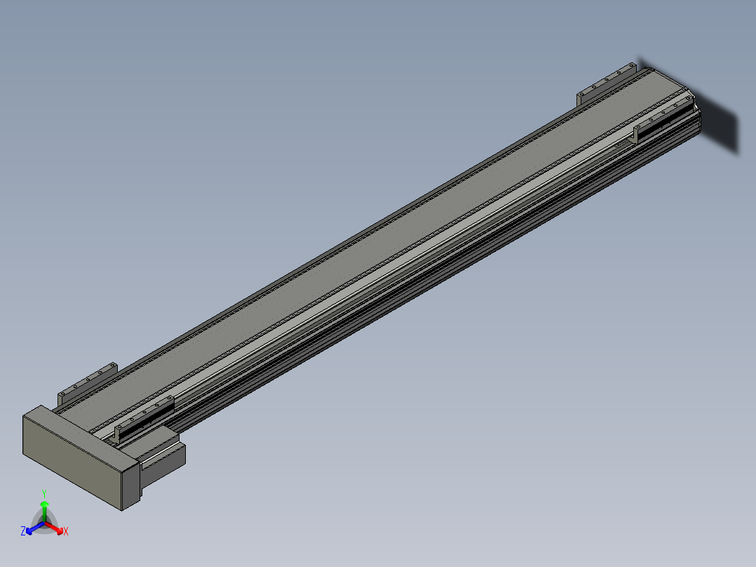 直线模组LHA170-S1400-L设计图纸主视图