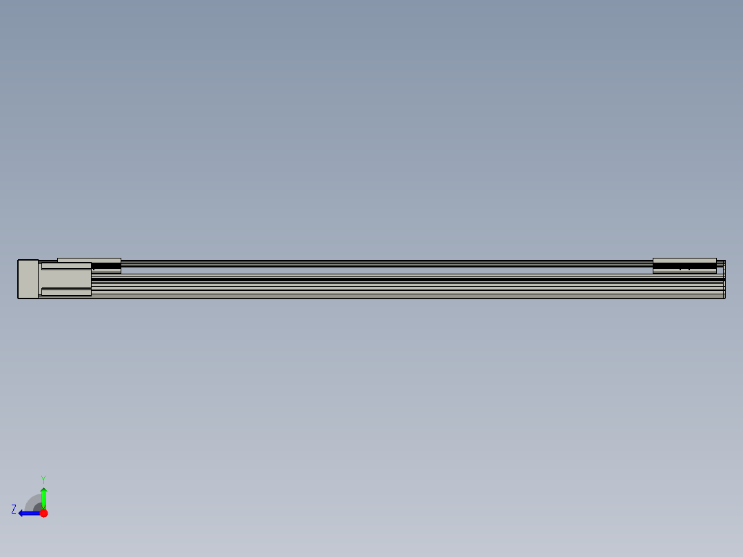 直线模组LHA170-S1400-L设计图纸右视图