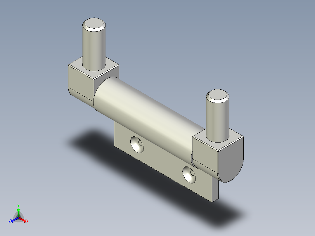 鋼製鉸鏈(焊接型)WSH-3D多系列多零件图纸模型主视图