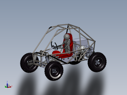 ATV buggy单座越野车3D数模图纸 Solidworks设计