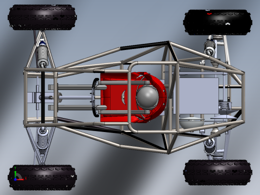 ATV buggy单座越野车3D数模图纸 Solidworks设计前视缩略图
