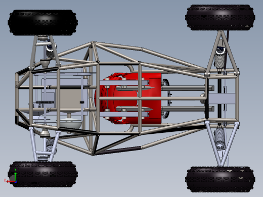ATV buggy单座越野车3D数模图纸 Solidworks设计后视缩略图