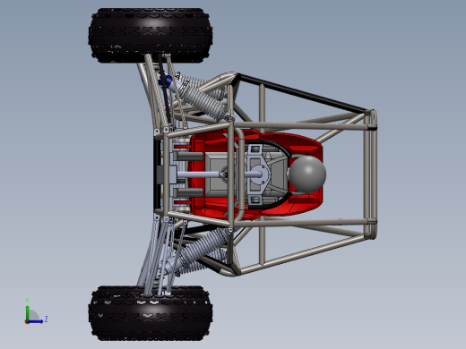 ATV buggy单座越野车3D数模图纸 Solidworks设计左视缩略图