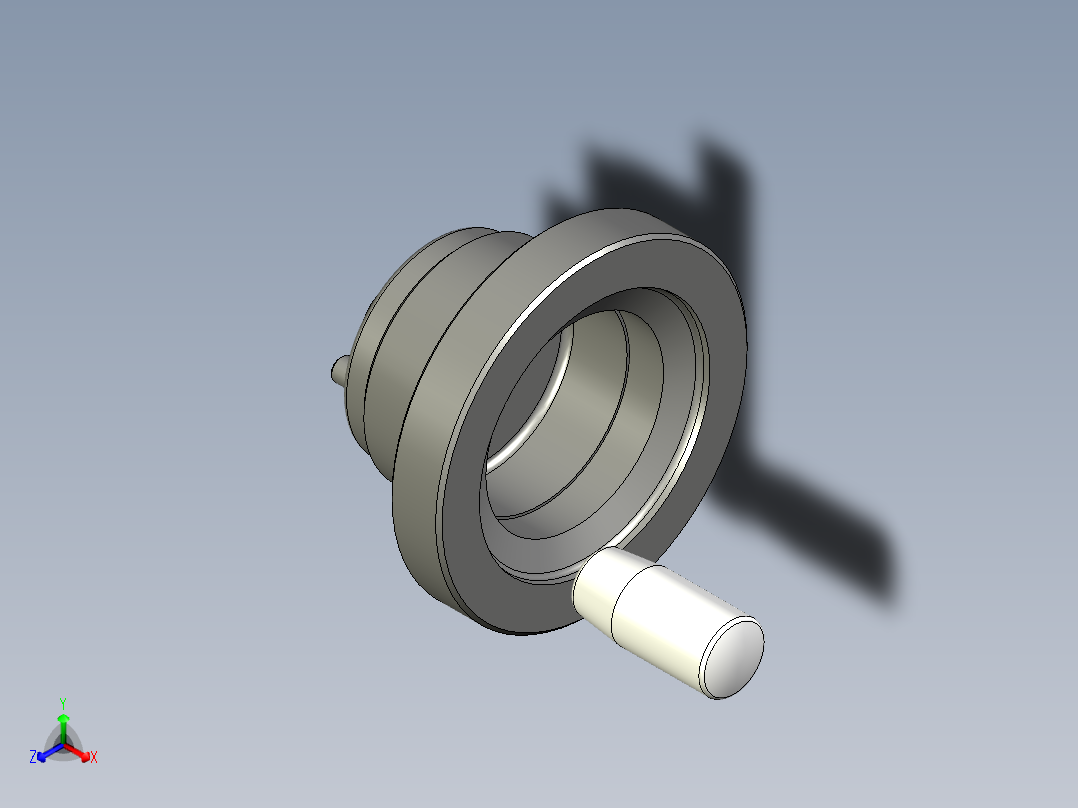工程塑膠手輪(安裝水平指示器用)VDC+I-3D多系列多零件图纸模型主视图