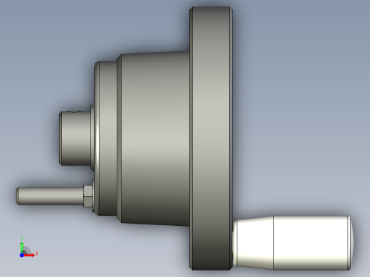 工程塑膠手輪(安裝水平指示器用)VDC+I-3D多系列多零件图纸模型前视缩略图