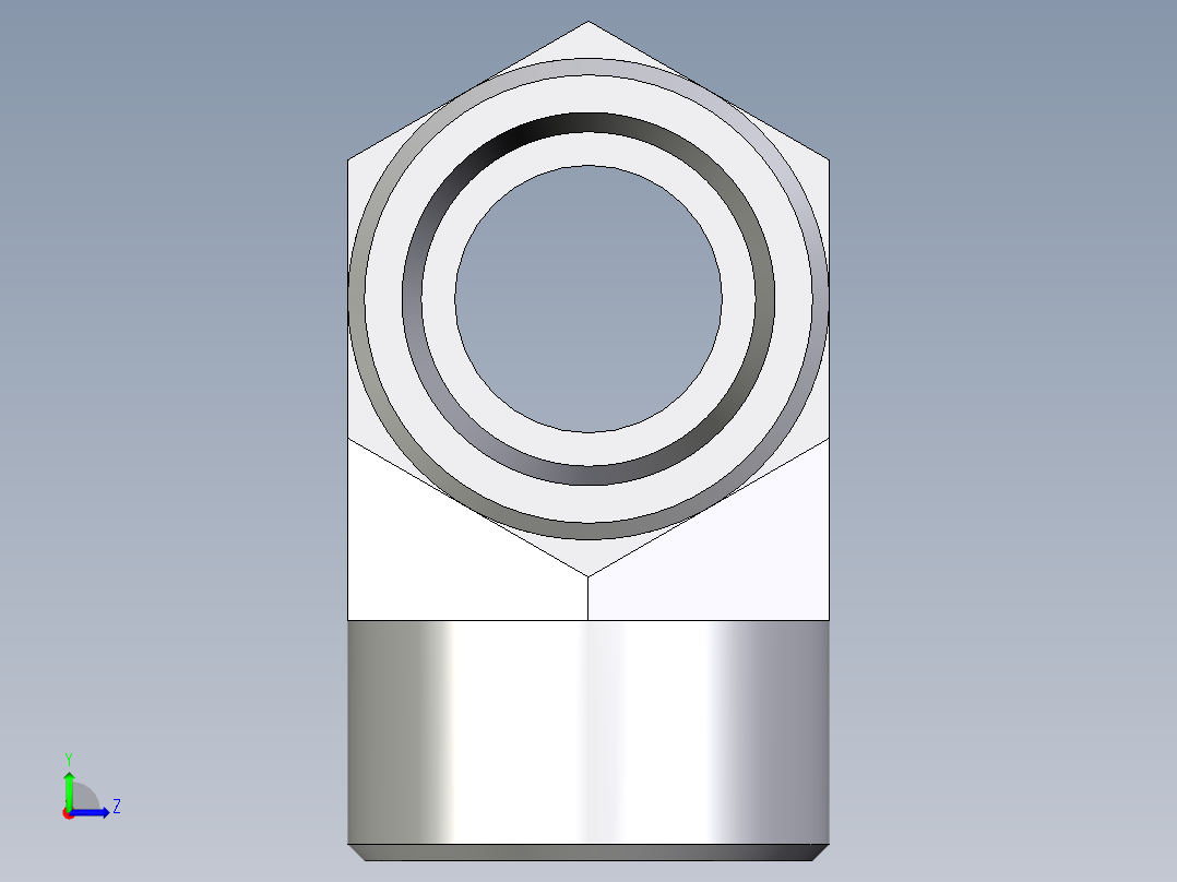 卡套式工业通用硬管接头EO_Union_tee_T25SCFX左视图