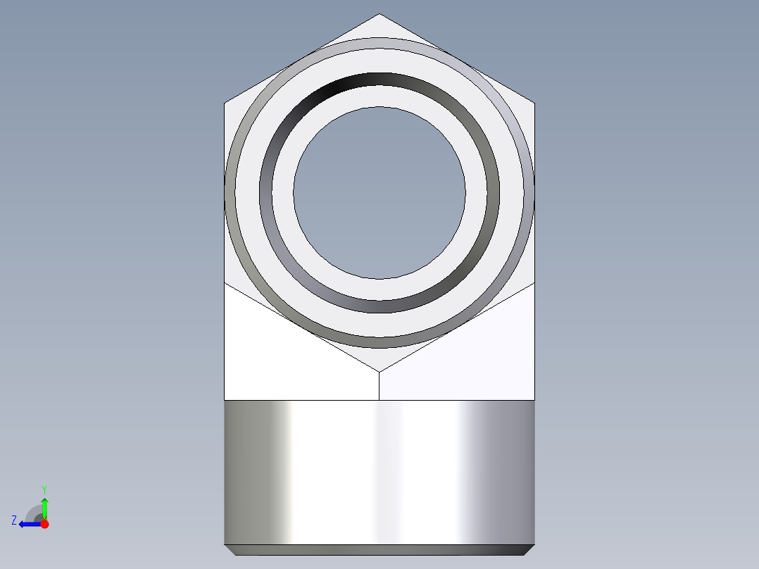 卡套式工业通用硬管接头EO_Union_tee_T25SCFX右视图