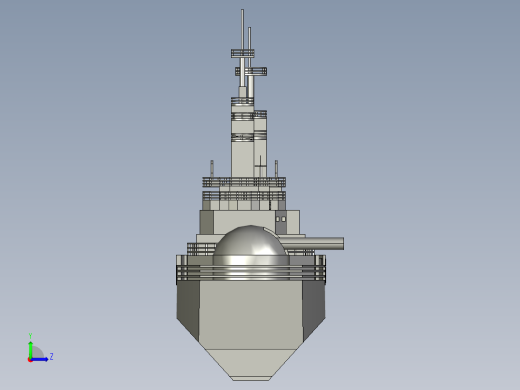 军舰三维建模左视缩略图