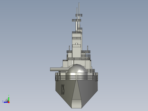 军舰三维建模右视缩略图
