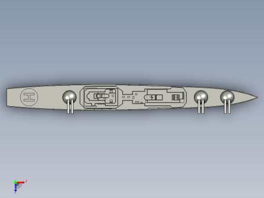 军舰三维建模俯视缩略图