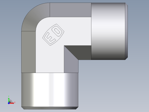 卡套式工业通用硬管接头EO_Union_elbow_W14S71X前视缩略图