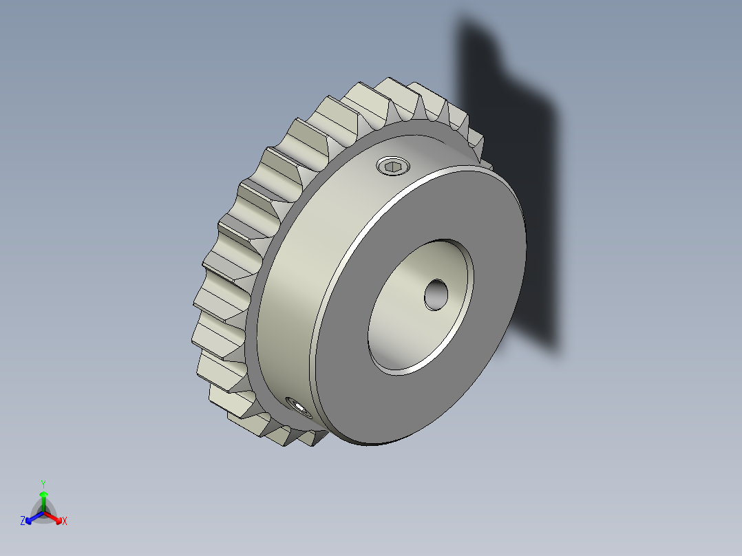 链轮-Sprocket_27-45-98-45_20-3正等轴测图