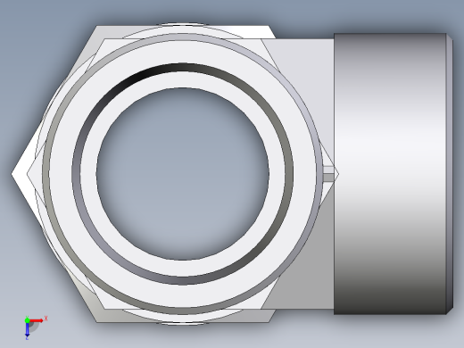 卡套式工业通用硬管接头EO_Adjustable_locknut_run_tee_LEE38SMOMDCF俯视缩略图