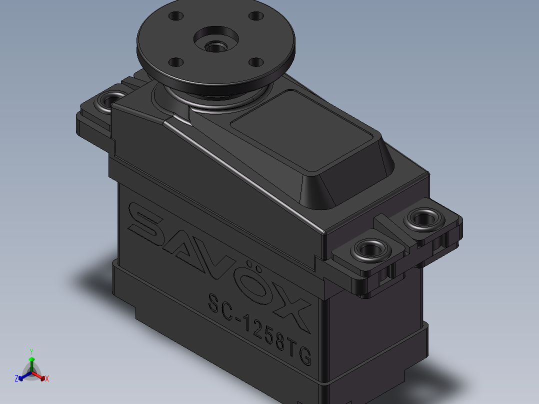 Savox SC-1258TG齿轮舵机主视图