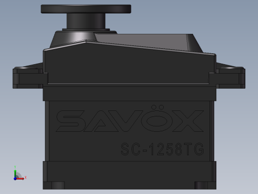 Savox SC-1258TG齿轮舵机前视缩略图