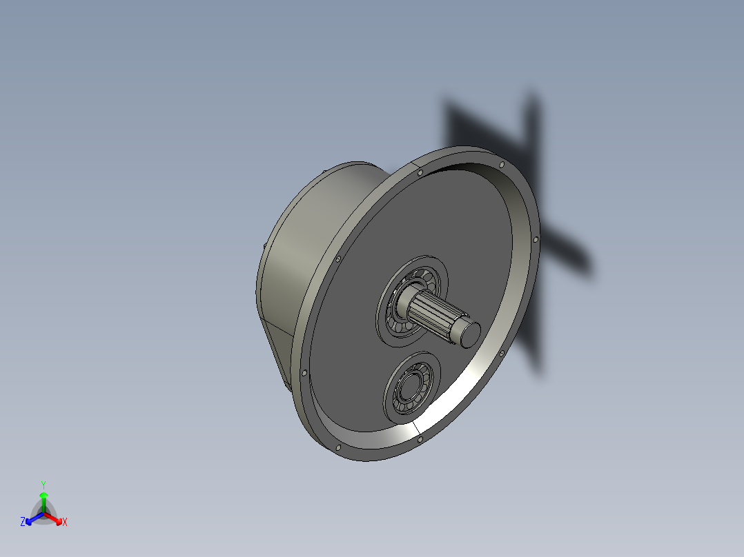 风力发电增速齿轮箱设计三维proe含cad图纸