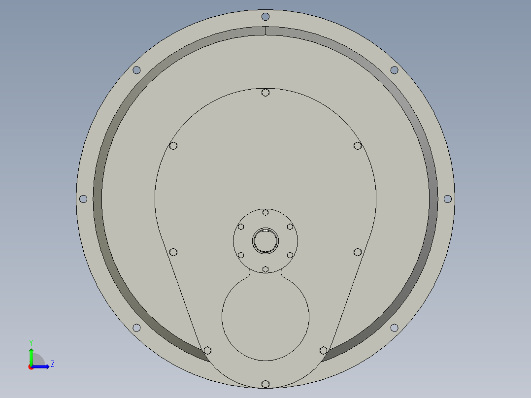 风力发电增速齿轮箱设计三维proe含cad图纸左视图