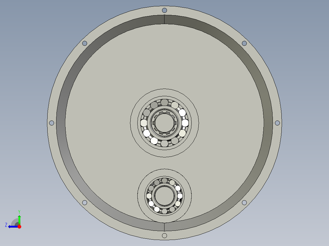 风力发电增速齿轮箱设计三维proe含cad图纸右视图