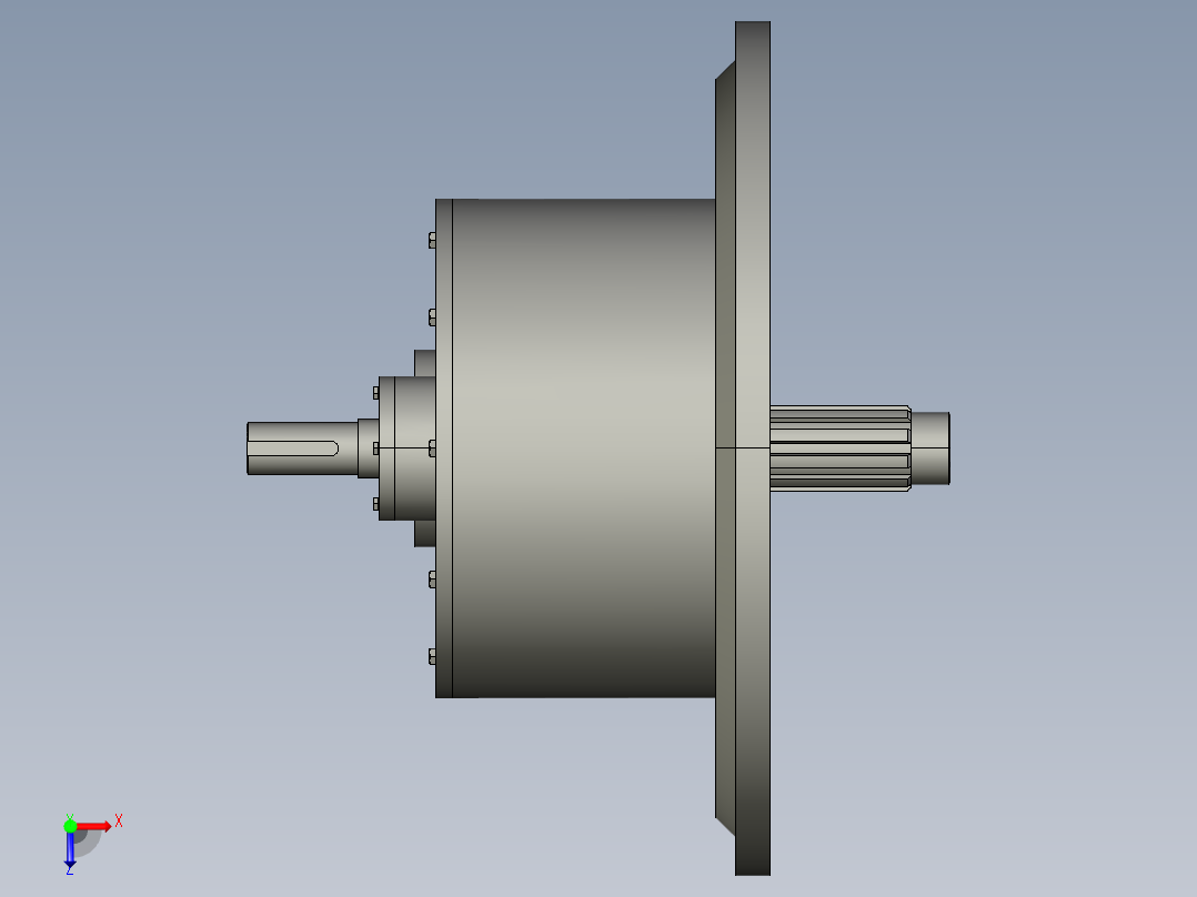 风力发电增速齿轮箱设计三维proe含cad图纸俯视图