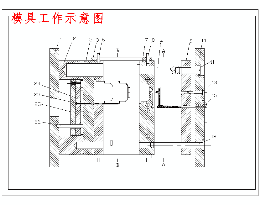彩色迷你塑料盆景花盆注塑模具设计含5张CAD图