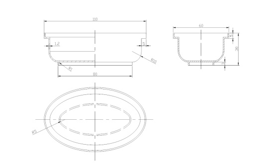 彩色迷你塑料盆景花盆注塑模具设计含5张CAD图缩略图