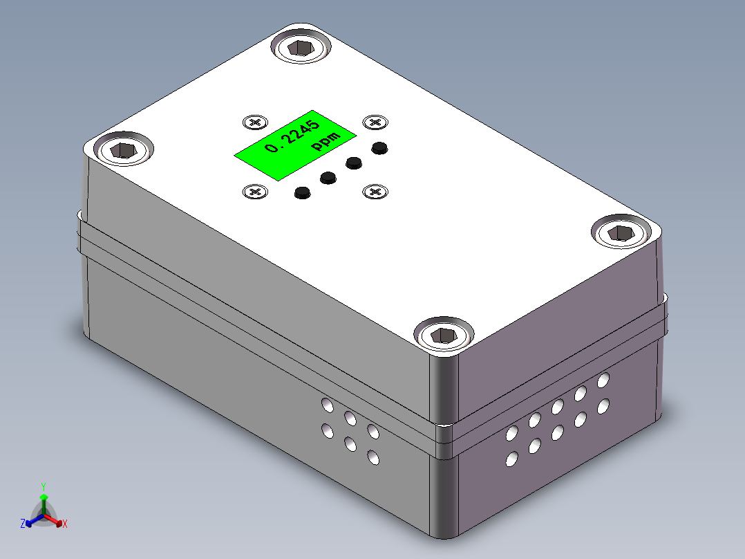 气体报警器正等轴测图
