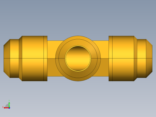扩口式工业通用硬管接头Union Tee 144F-8后视缩略图