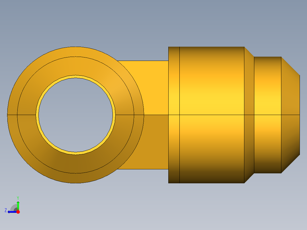 扩口式工业通用硬管接头Union Tee 144F-8右视图