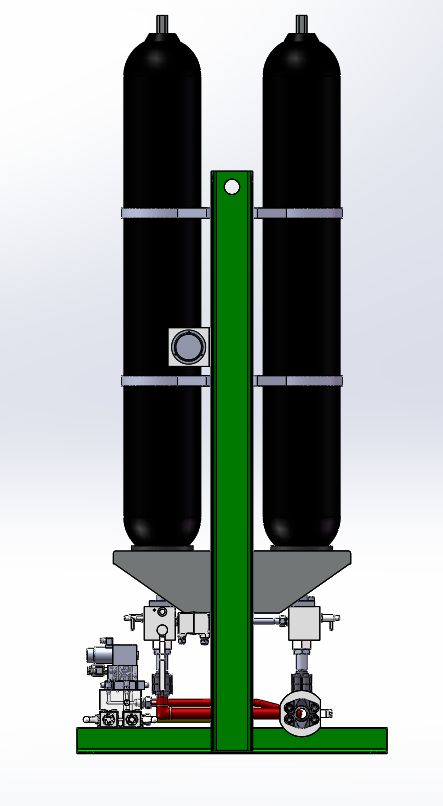 液压蓄能器组三维模型缩略图