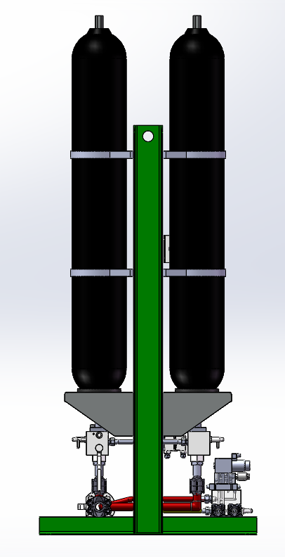 液压蓄能器组三维模型