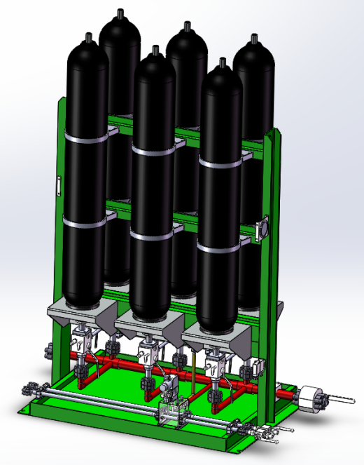 液压蓄能器组三维模型缩略图