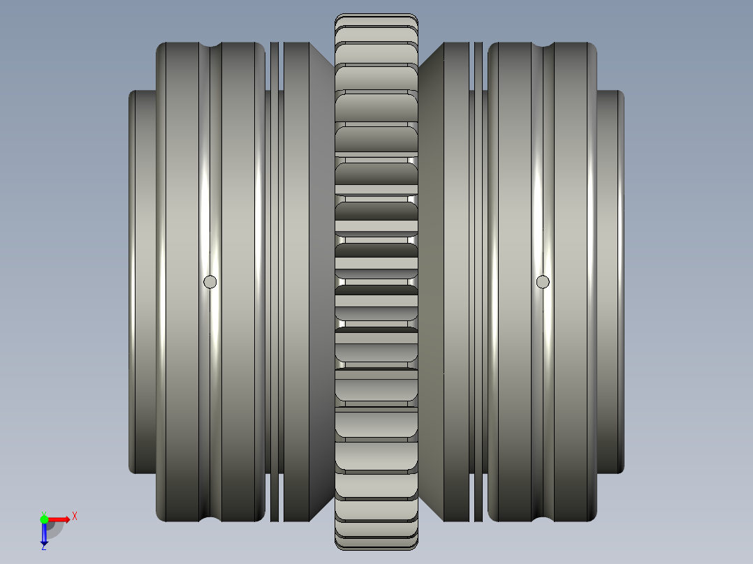 THK滚珠花键3D模型IGS格式俯视图